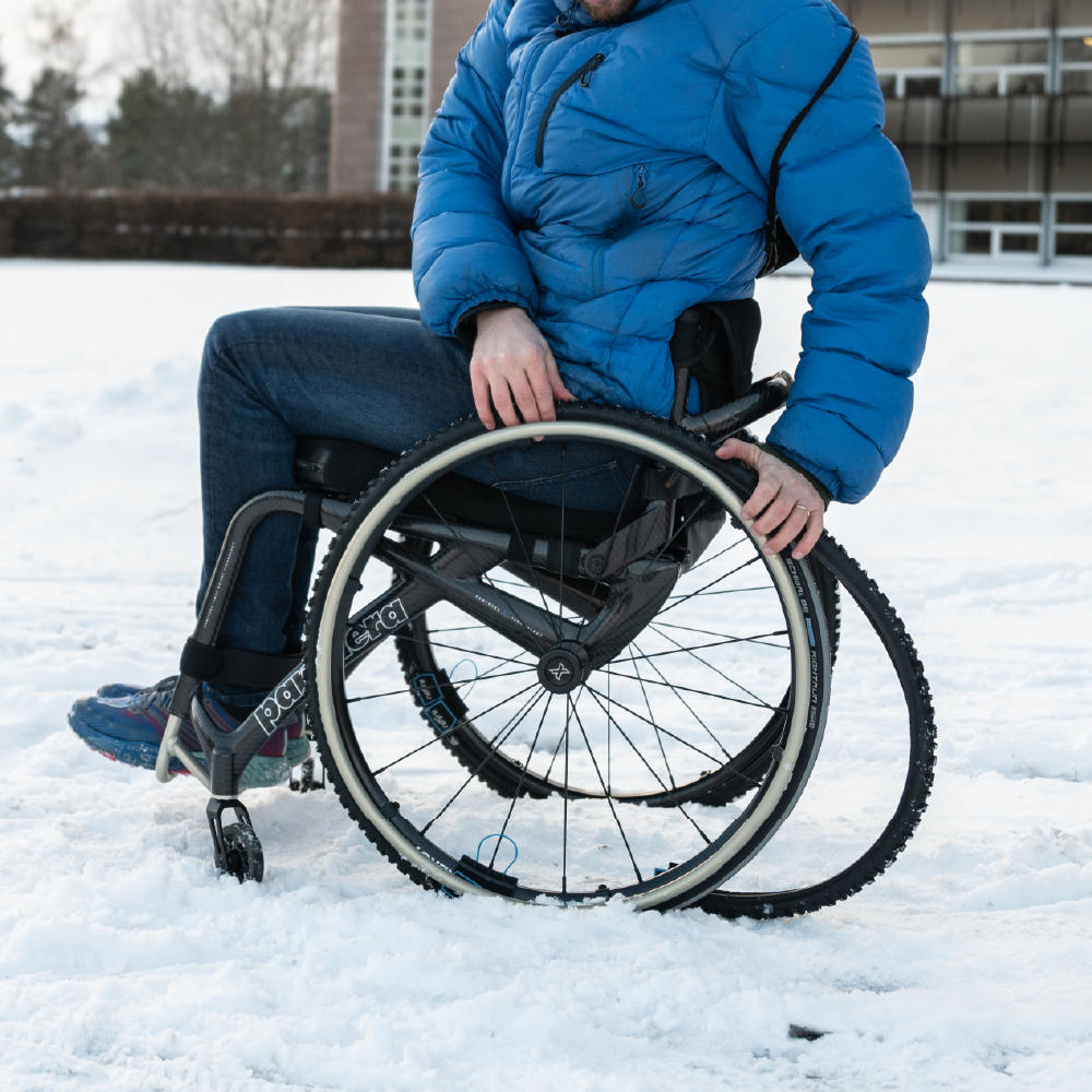 reTyre Traction Wheelchair Tire Covers for Snow & Rain